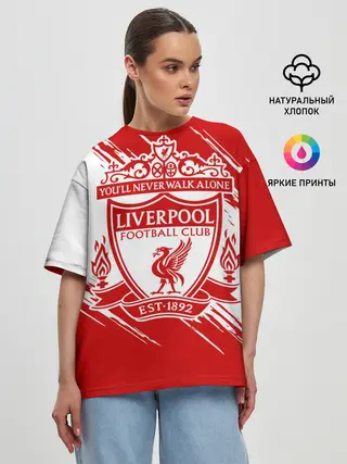Женская футболка оверсайз / Ливерпуль