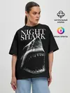Женская футболка оверсайз / Night shark