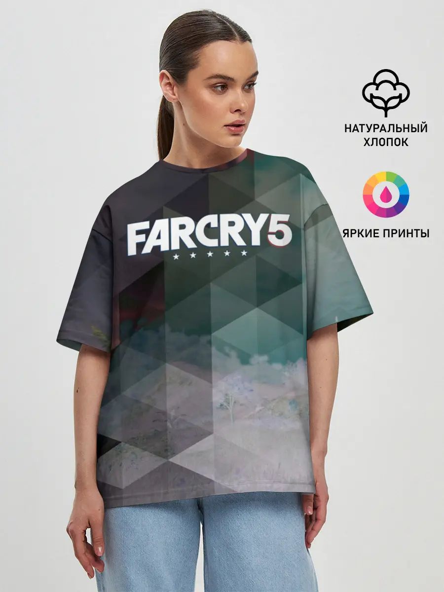 Женская футболка оверсайз / FarCry polygon