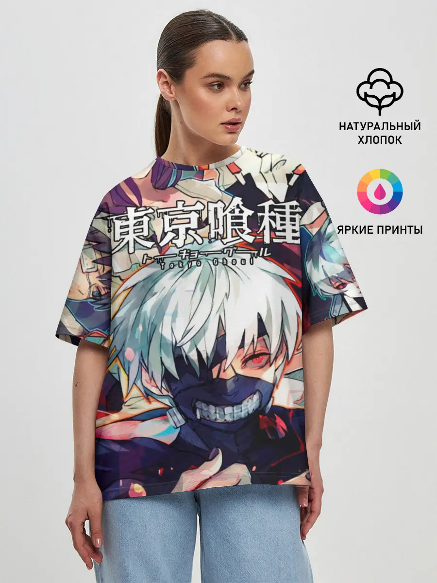 Женская футболка оверсайз / Tokyo Ghoul