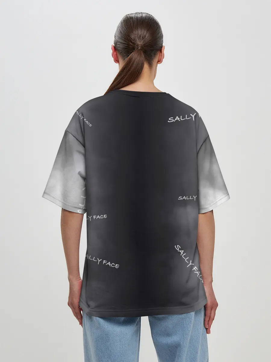 Женская футболка оверсайз / Sally Face with a Guitar