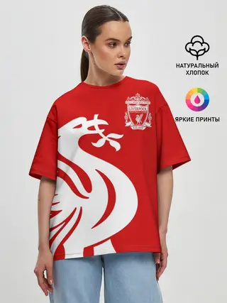 Женская футболка оверсайз / Ливерпуль