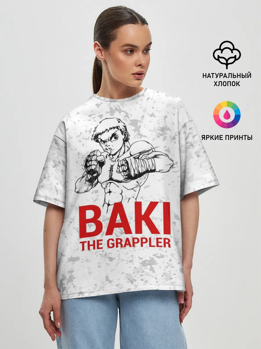 Женская футболка оверсайз / Baki the Grappler