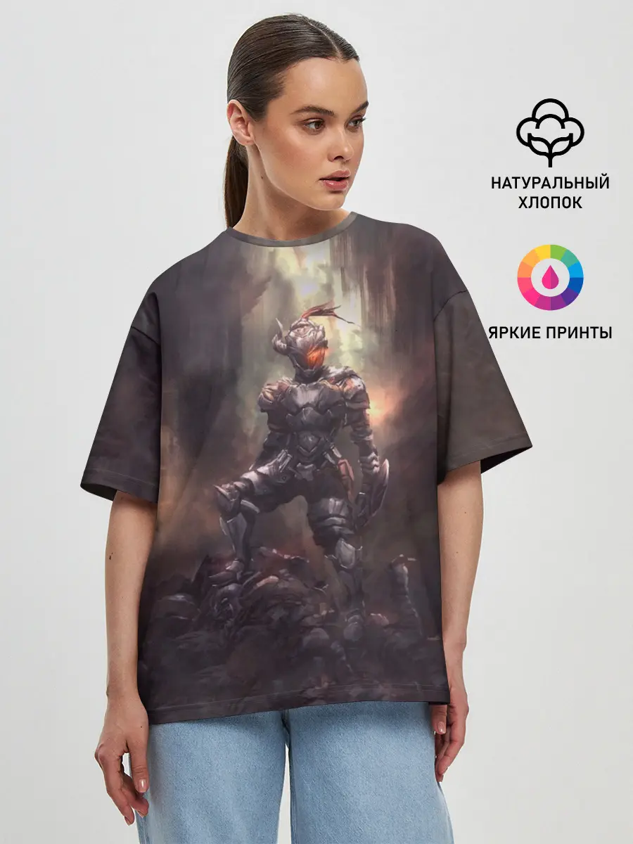 Женская футболка оверсайз / Goblin Slayer darkness