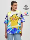 Женская футболка оверсайз / Пикачу