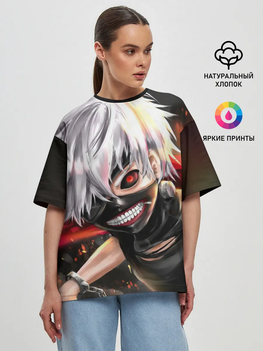 Женская футболка оверсайз / Tokyo Ghoul