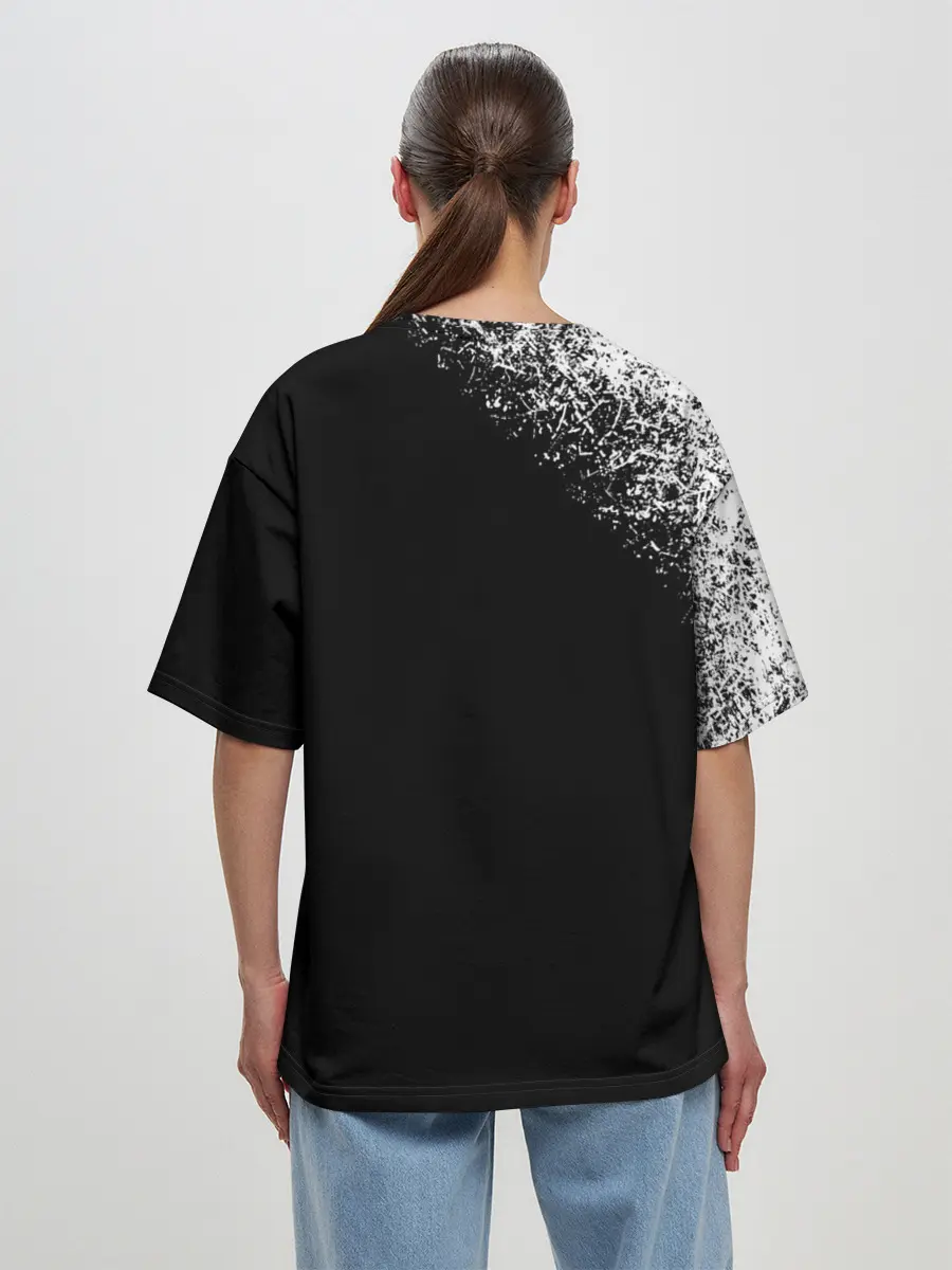 Женская футболка оверсайз / Убийца Гоблинов черно-белый