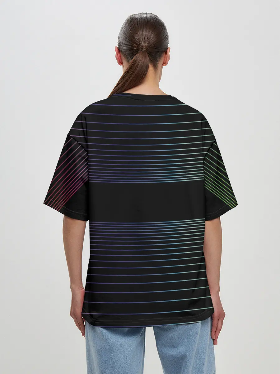 Женская футболка оверсайз / Полоски