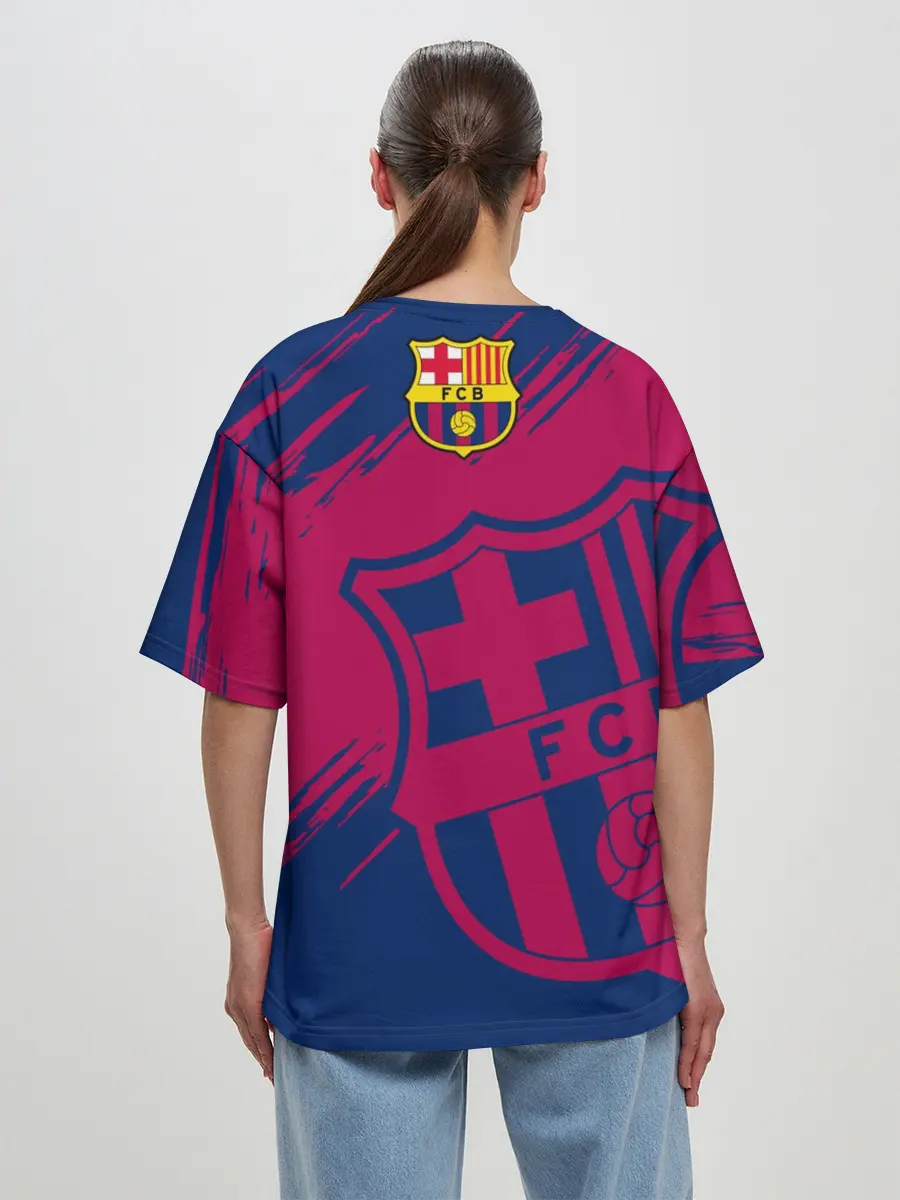 Женская футболка оверсайз / Барселона
