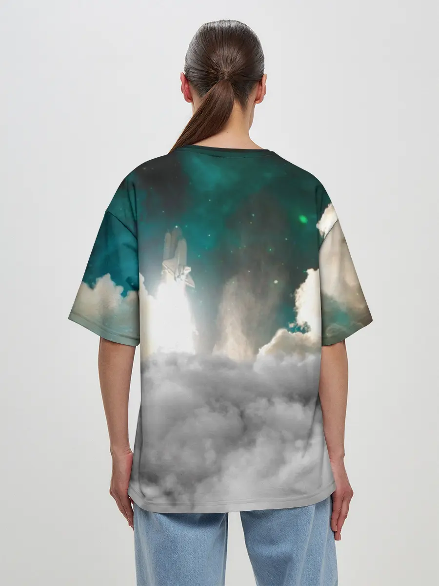 Женская футболка оверсайз / Elon Musk Thinker