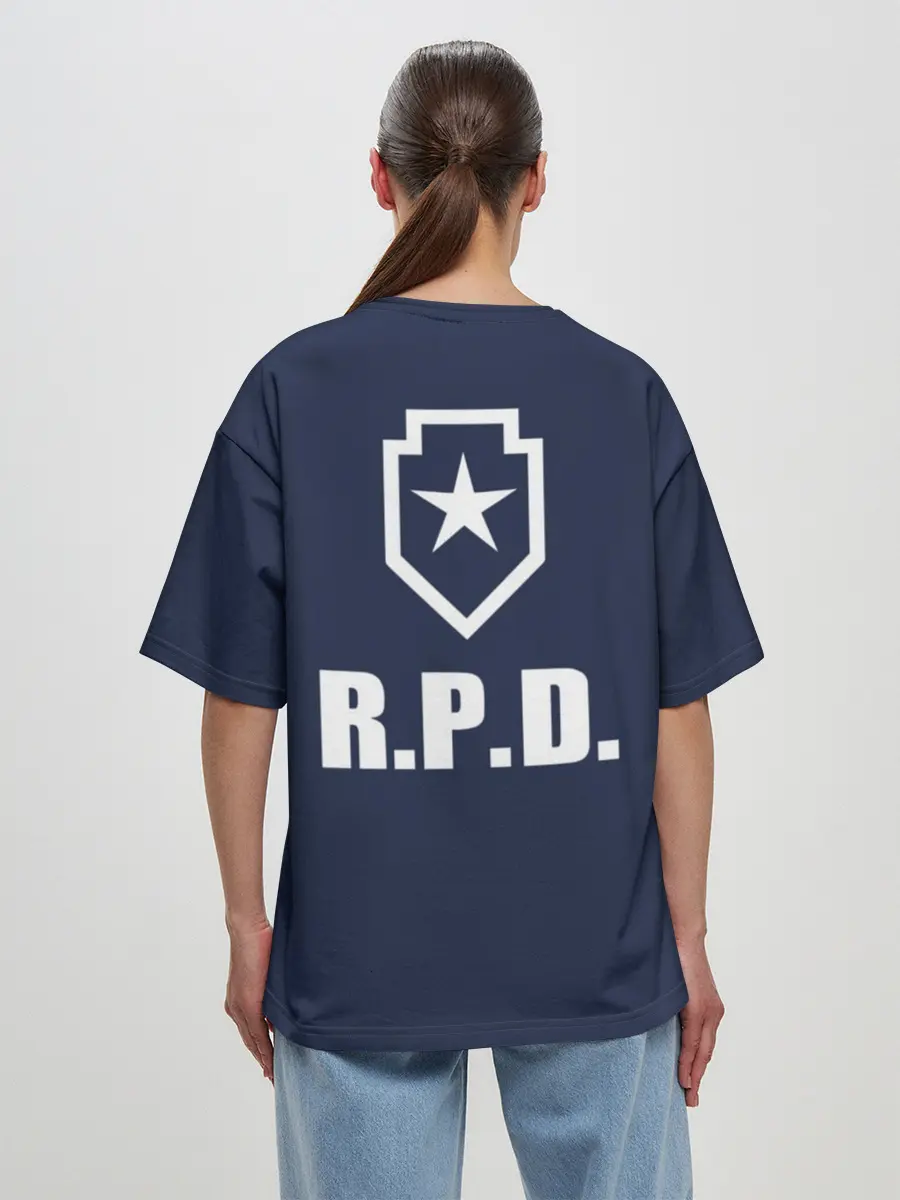 Женская футболка оверсайз / R.P.D. LEON S.KENNEDY