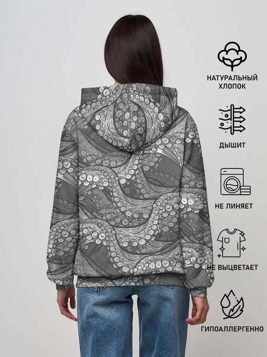 Женское худи / Octopus dark