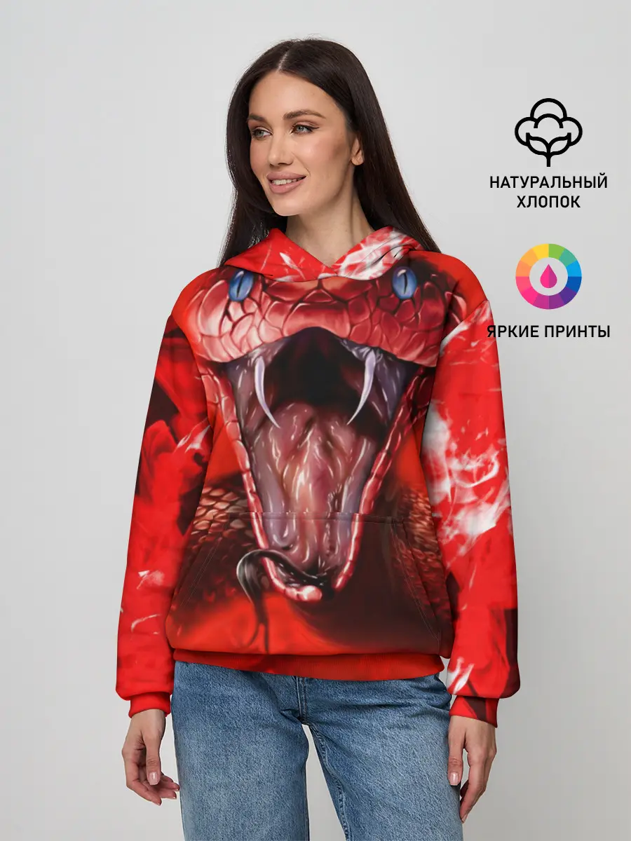 Женское худи / Red Snake