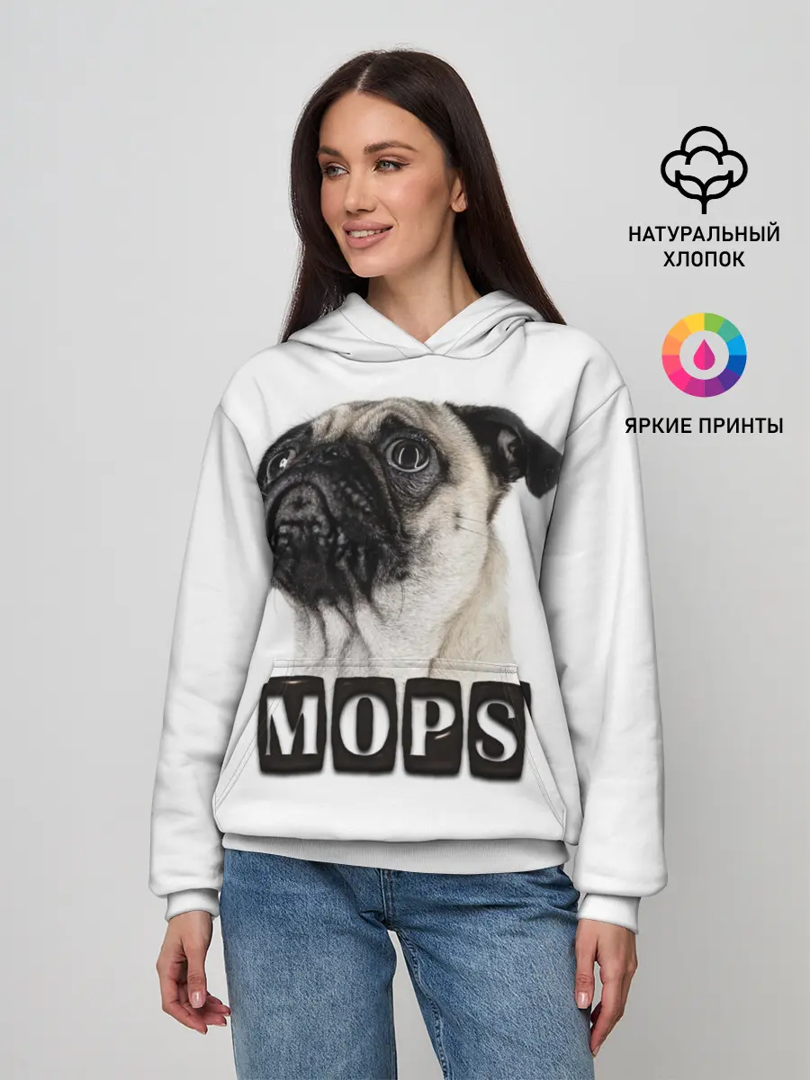 Женское худи / Мопс