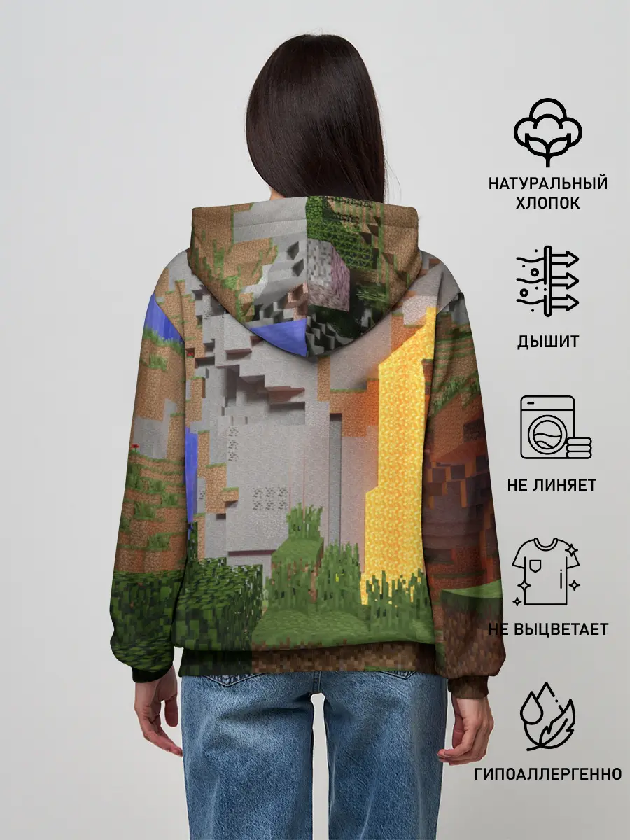 Женское худи / Стив сражается с Эндердраконом