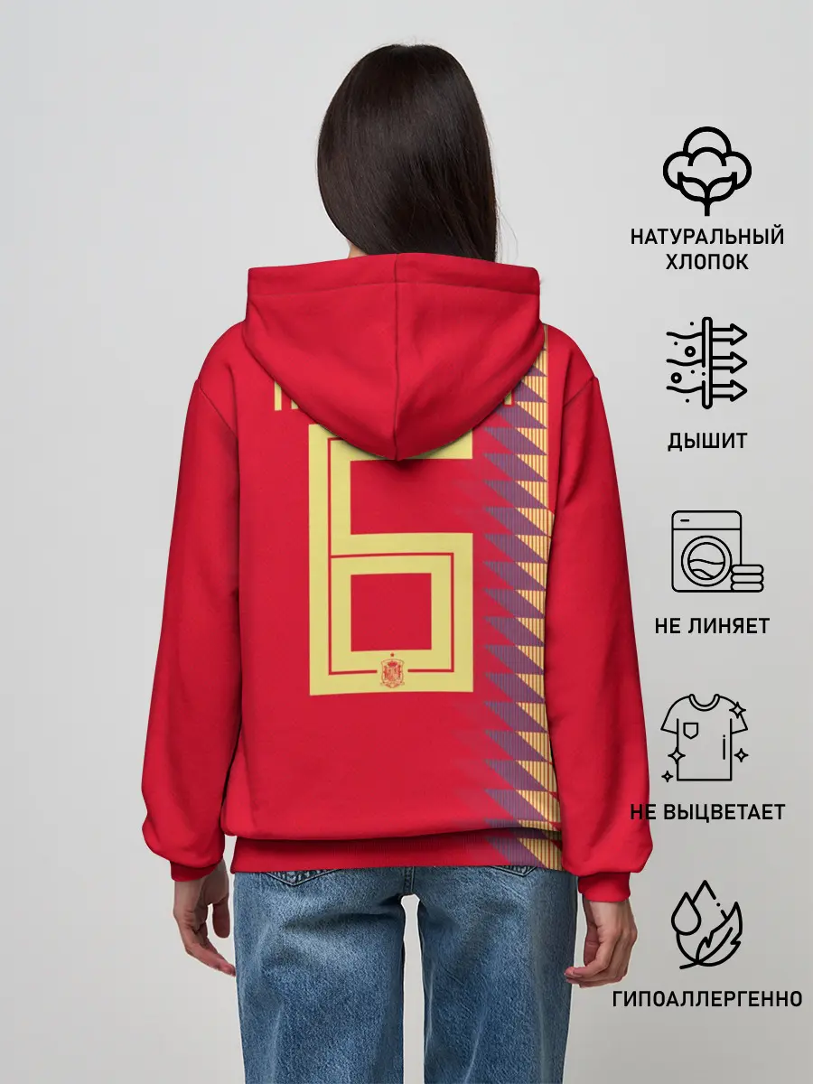 Женское худи / Iniesta home WC 2018