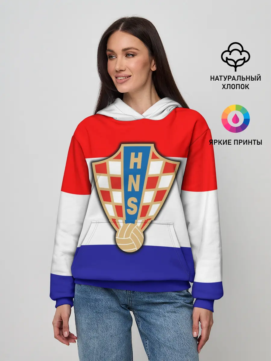 Женское худи / Сборная Хорватии флаг