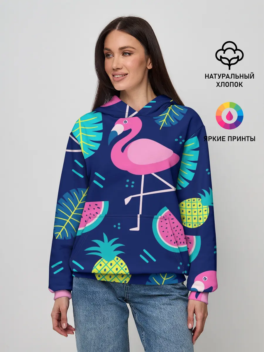 Женское худи / Фламинго