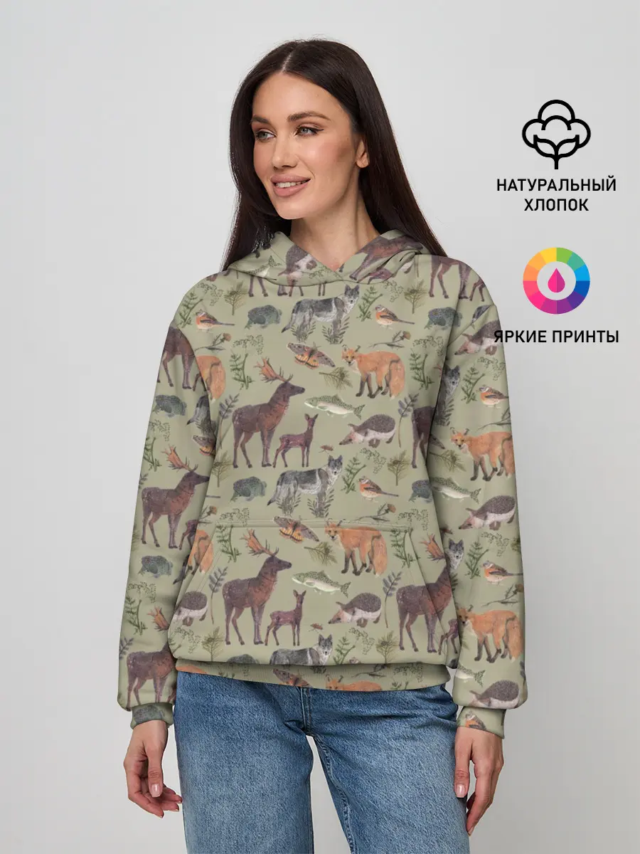 Женское худи / Wild animals