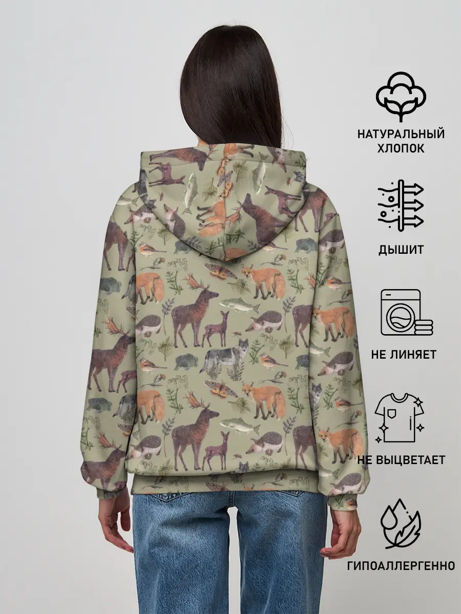 Женское худи / Wild animals