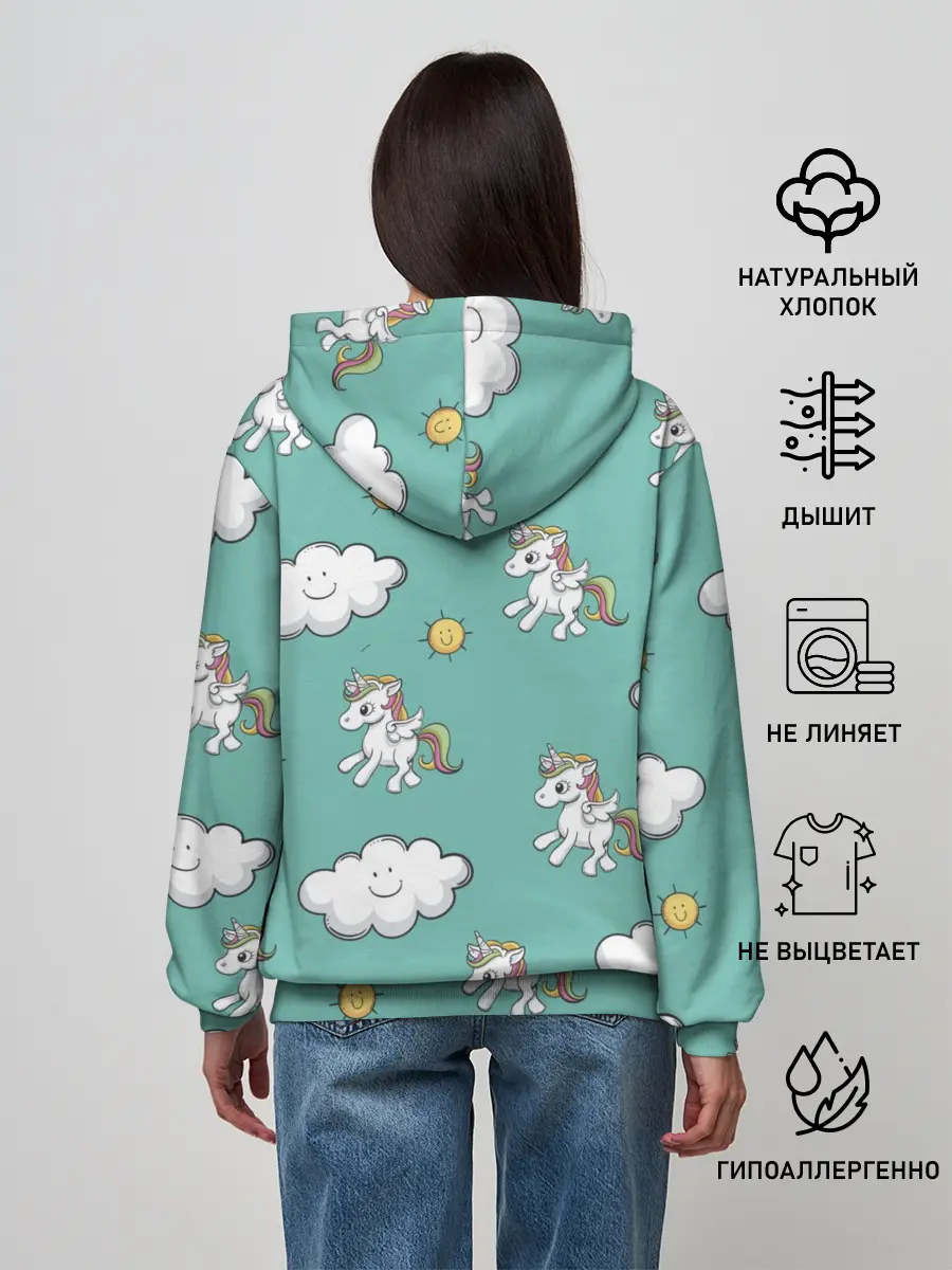 Женское худи / Любовь к единорогам
