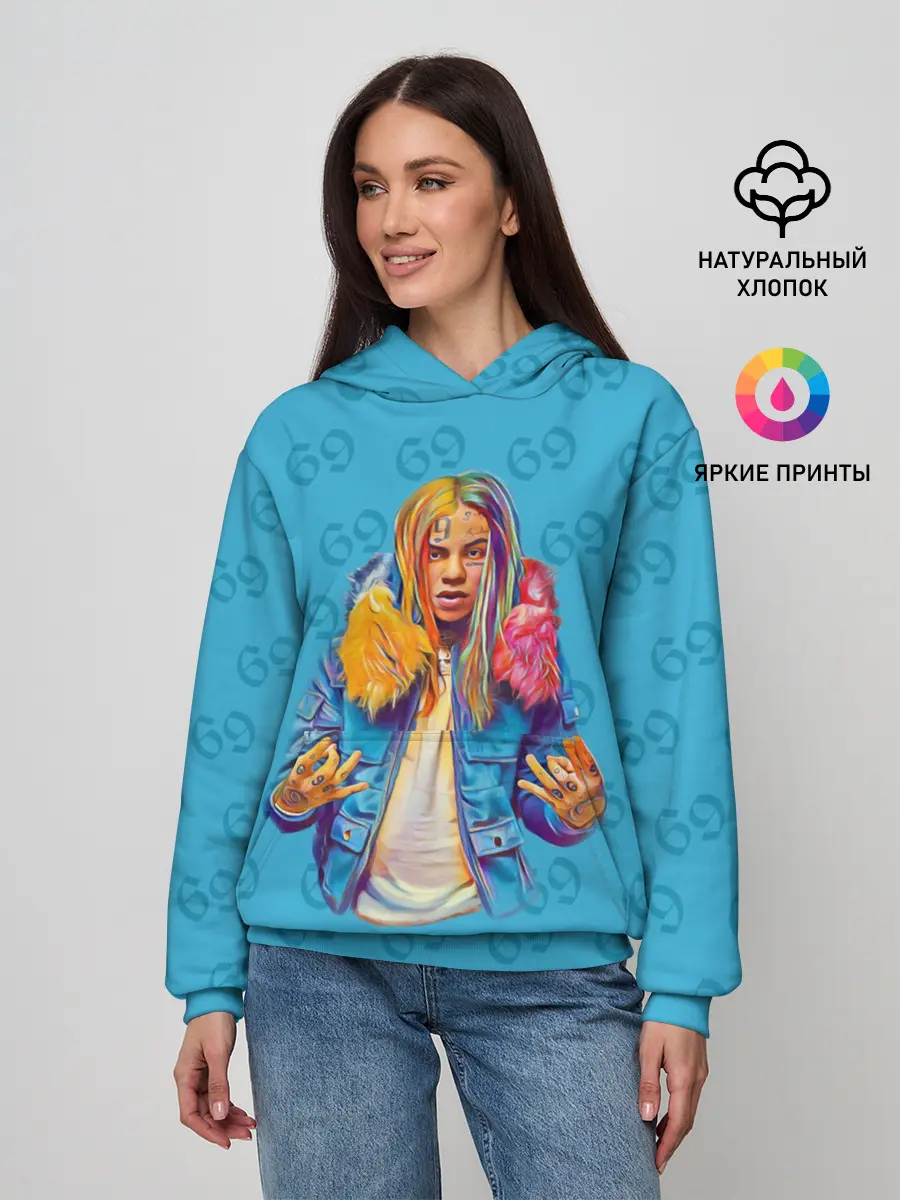 Женское худи / 6IX9INE 69