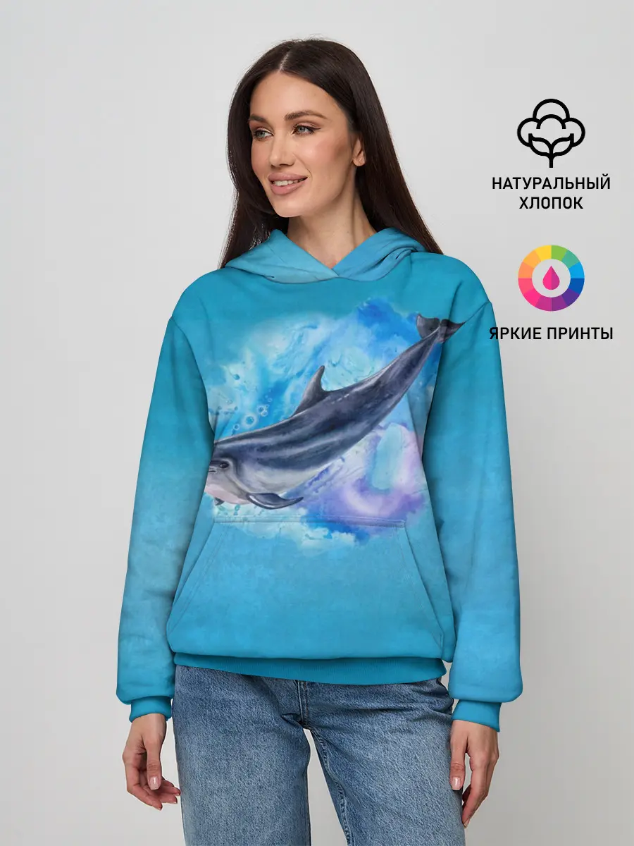 Женское худи / Дельфин
