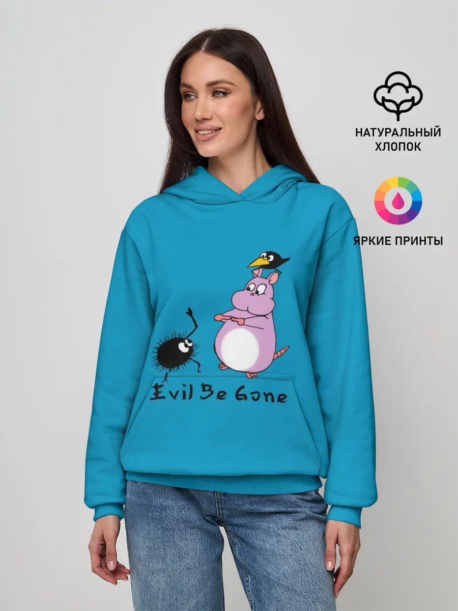 Женское худи / Хомяк Бо ругается с духами сажи