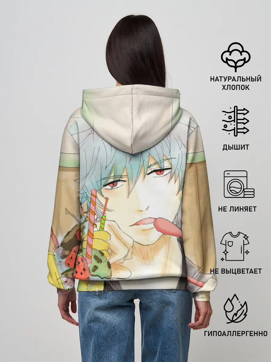 Женское худи / манга Серебряная душа