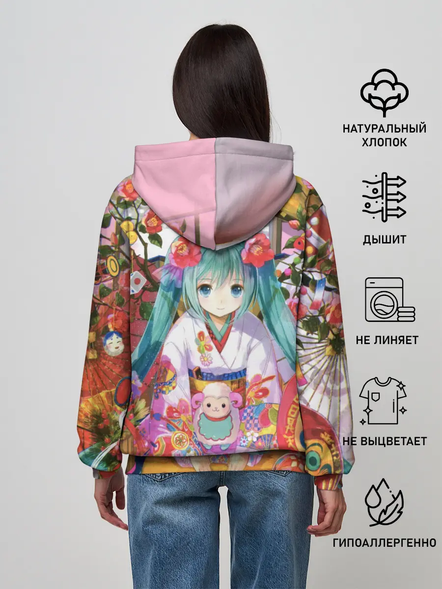 Женское худи / Окно Mika Hatsune