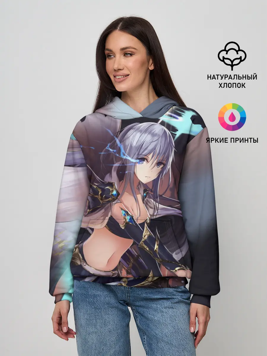 Женское худи / ФЭНТЕЗИ АНИМЕ-ВОИТЕЛЬНИЦА