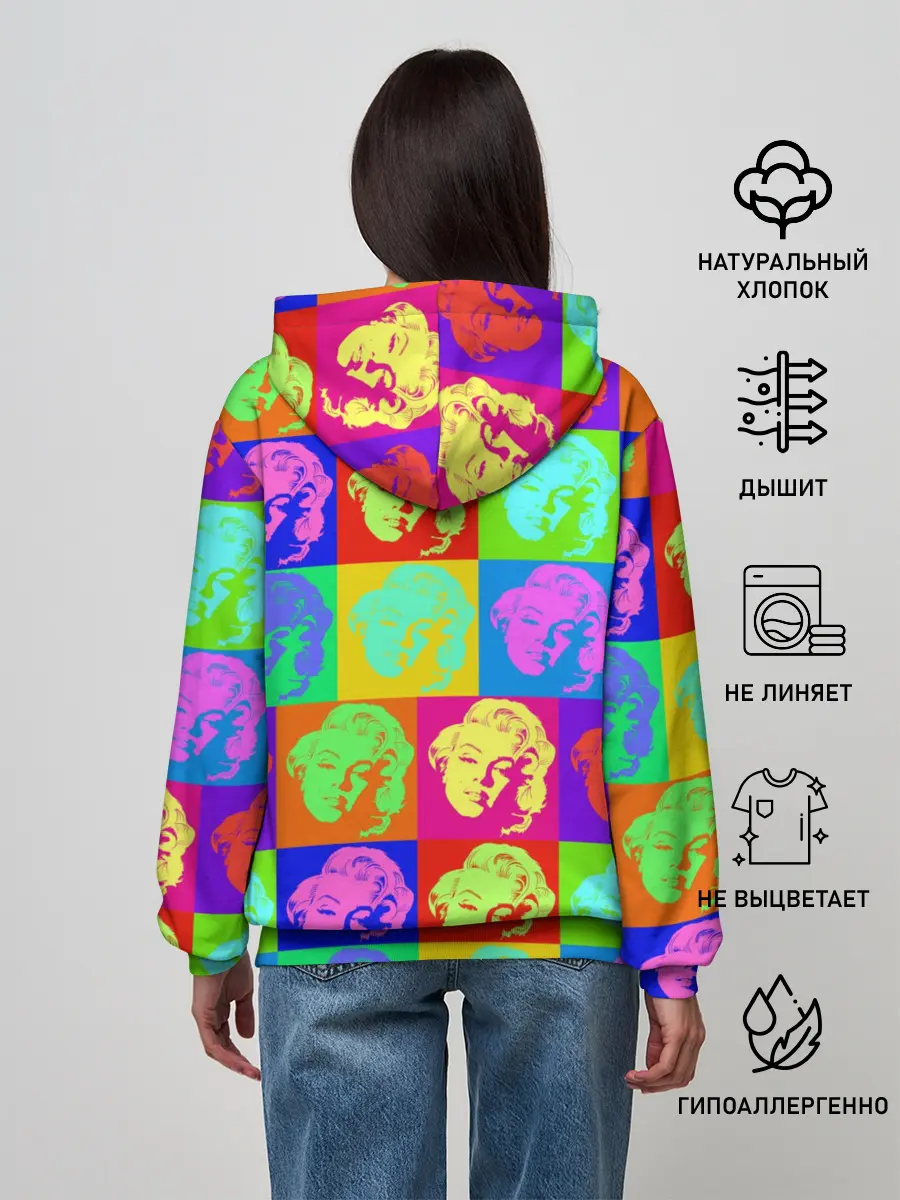 Женское худи / pop-art Marilyn Monroe