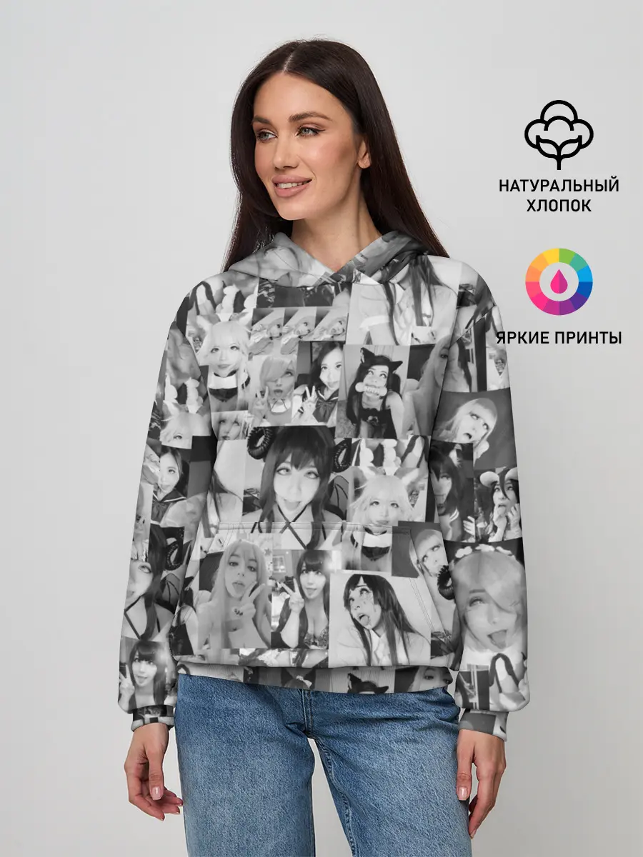 Женское худи / REAL AHEGAO - фото Ахегао