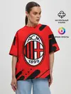 Женская футболка оверсайз / AC MILAN / МИЛАН