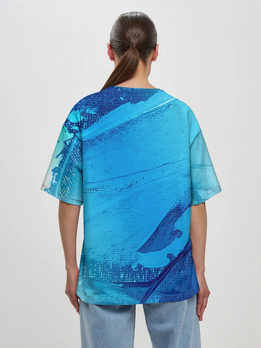 Женская футболка оверсайз / ФУТБОЛ РОССИЯ / Russia