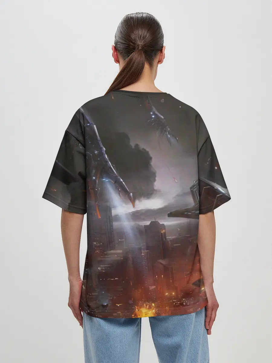 Женская футболка оверсайз / Mass Effect 3