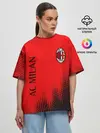 Женская футболка оверсайз / AC MILAN / МИЛАН