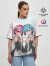 Женская футболка оверсайз / Re:Zero, Рам и Рем