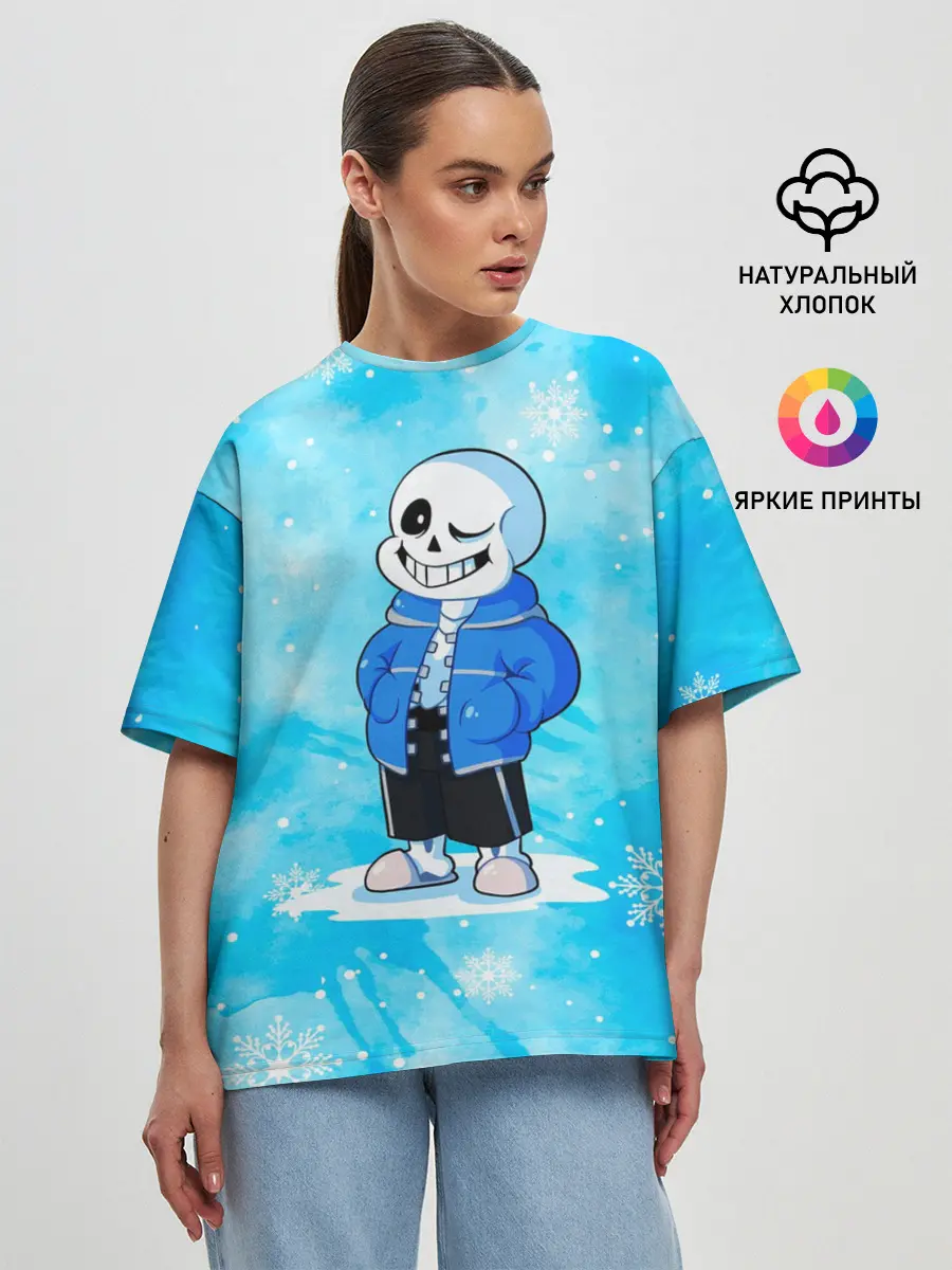 Женская футболка оверсайз / UNDERTALE