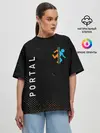 Женская футболка оверсайз / PORTAL / ПОРТАЛ