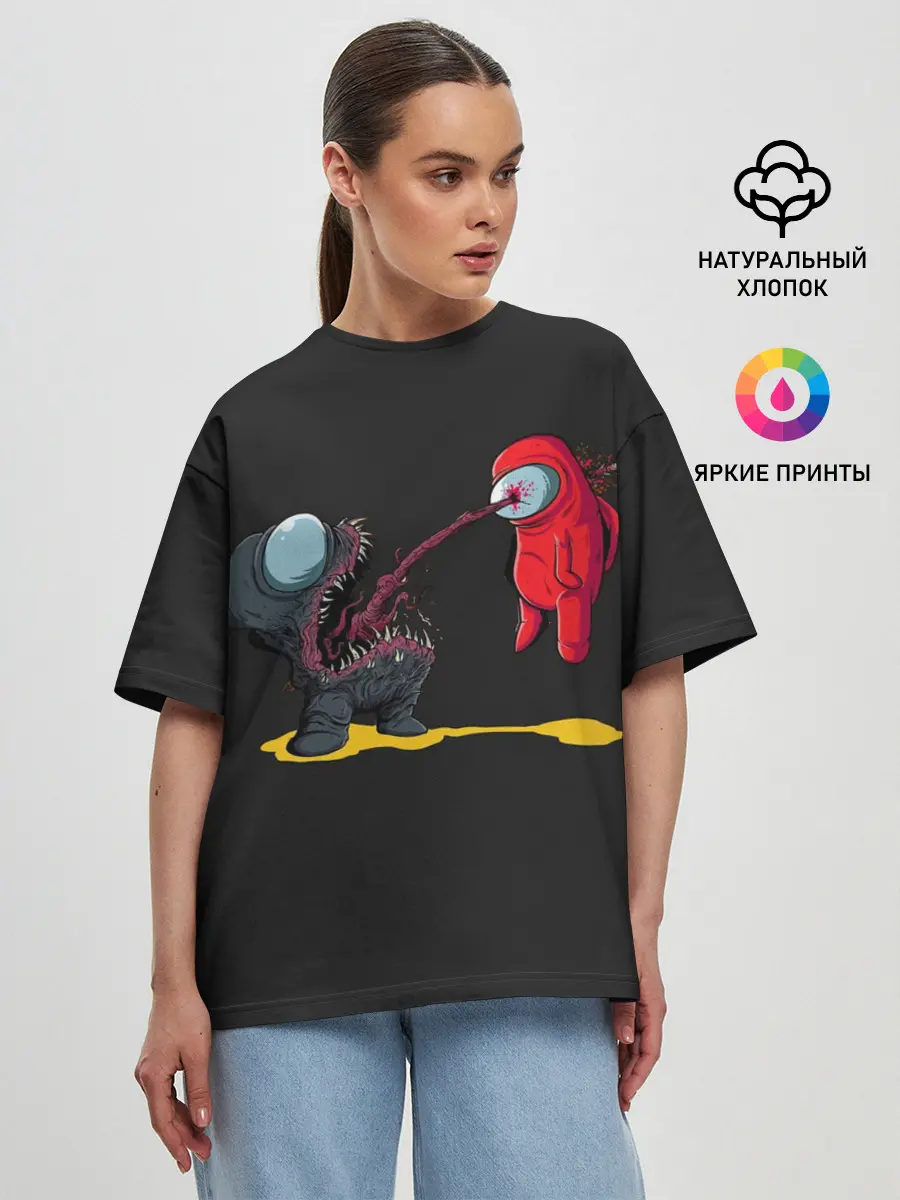 Женская футболка оверсайз / Among Us