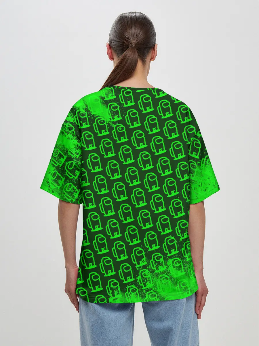 Женская футболка оверсайз / AMONG US / АМОНГ АС