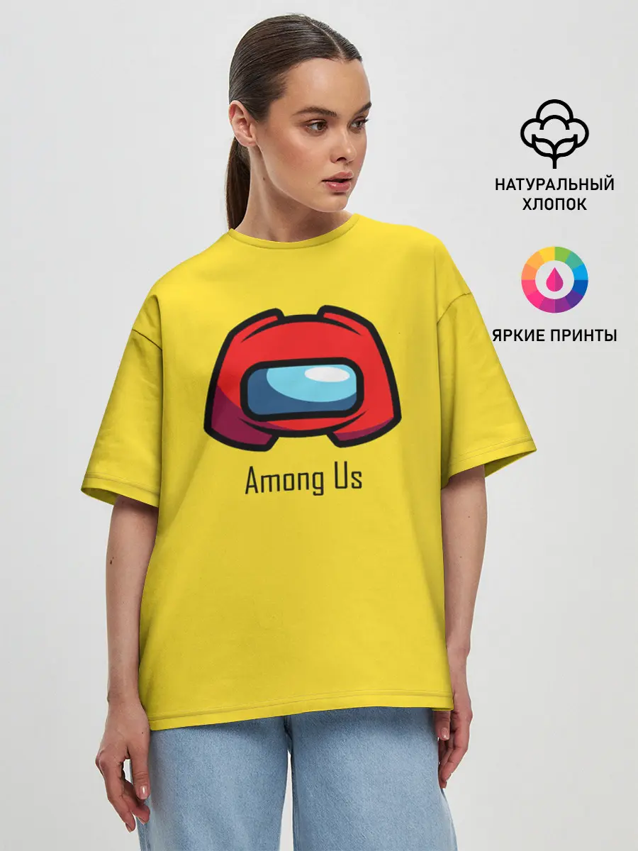 Женская футболка оверсайз / Among Us|LoGo
