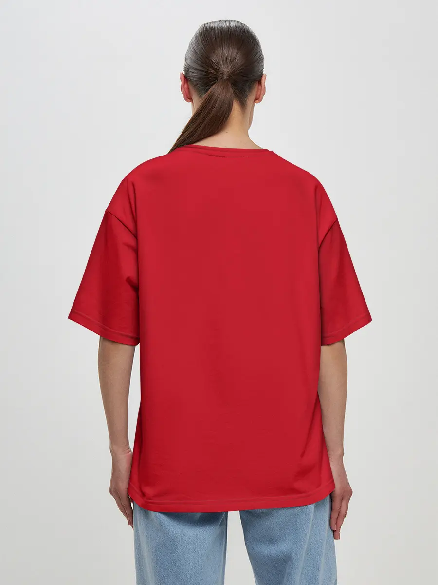 Женская футболка оверсайз / Happy Catmas