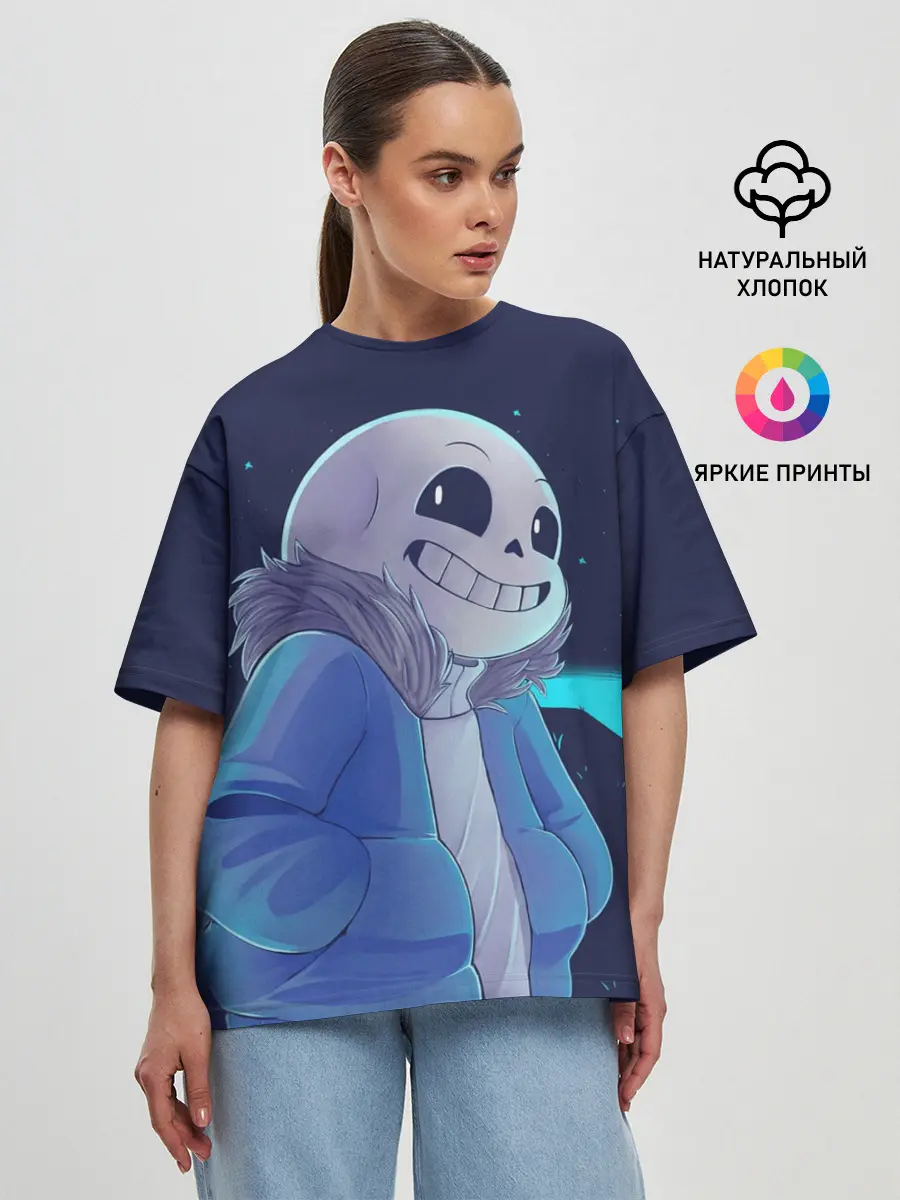 Женская футболка оверсайз / UNDERTALE