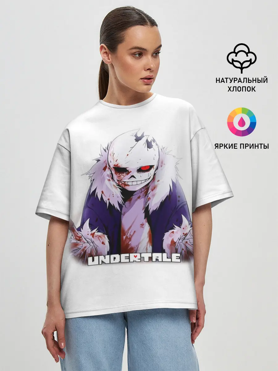 Женская футболка оверсайз / UNDERTALE