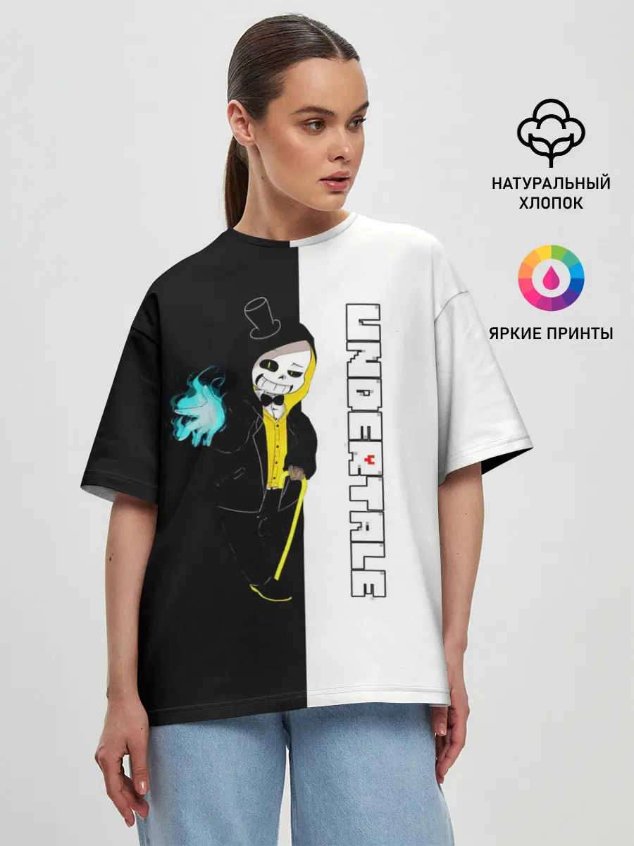 Женская футболка оверсайз / UNDERTALE
