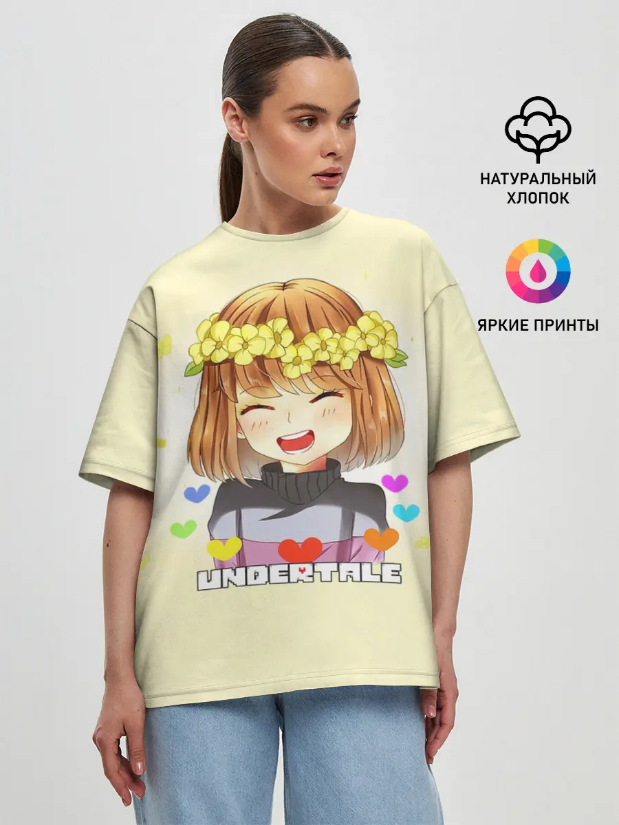 Женская футболка оверсайз / UNDERTALE