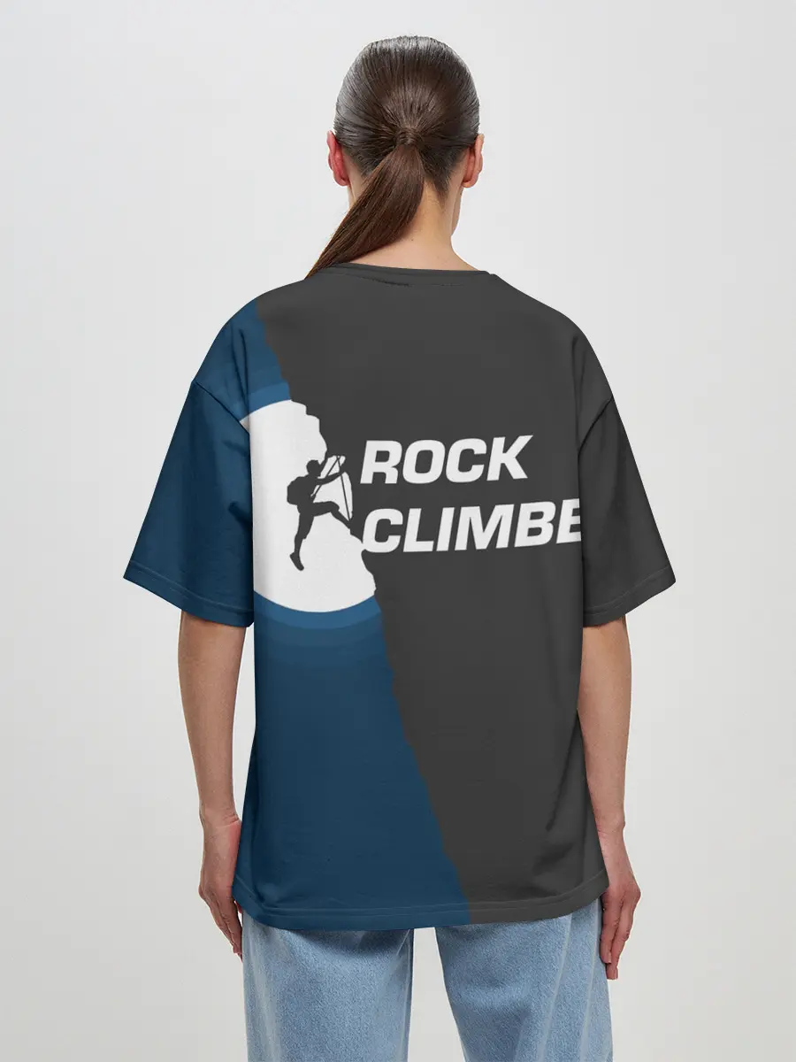 Женская футболка оверсайз / Скалолаз