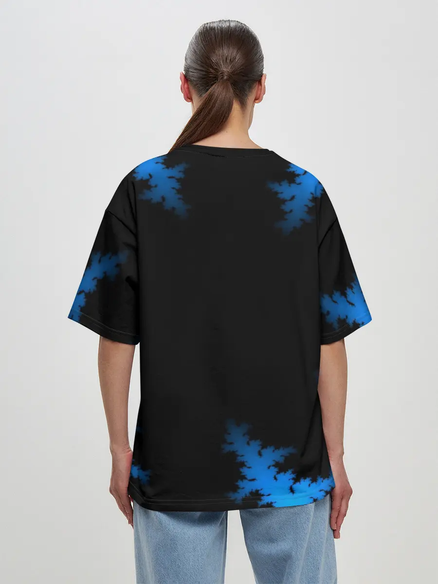 Женская футболка оверсайз / Морозный узор